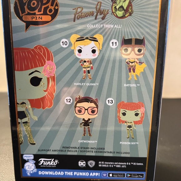 Funko Pop Poisin Ivy Enamel Pin #13 DC Comics Bombshells - Picture 3 of 6